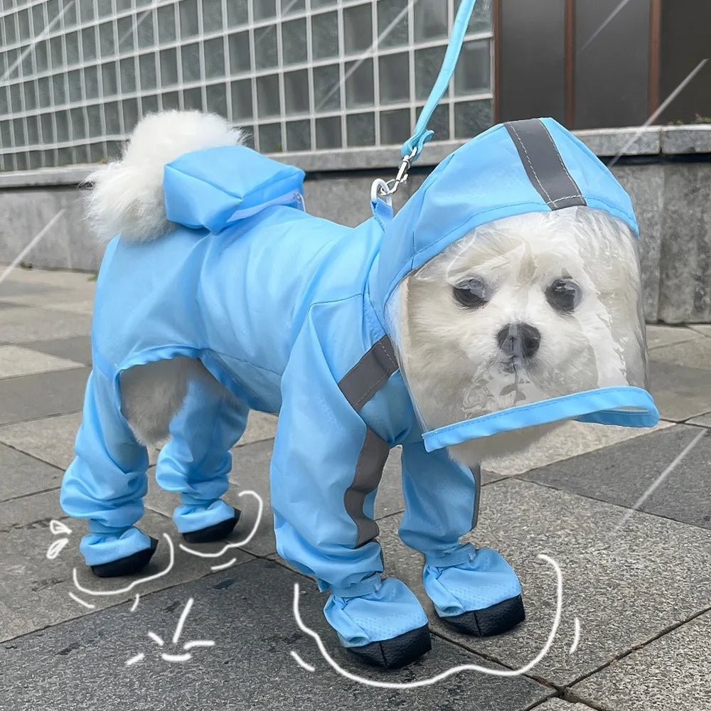 Impermeable para Perro con Botitas Integradas