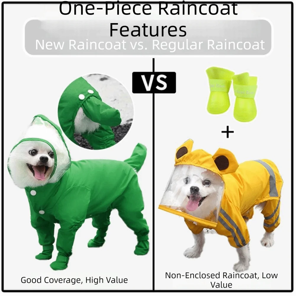 Impermeable para Perro con Botitas Integradas